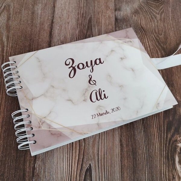 Name Printed Wedding Guestbook