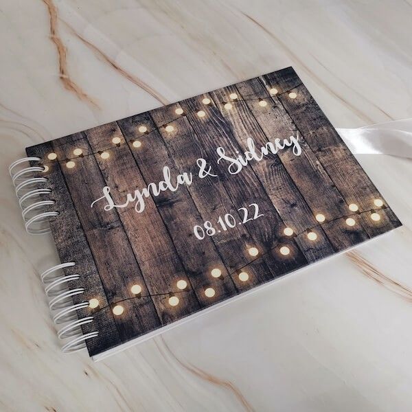 Vintage Wood Guestbook