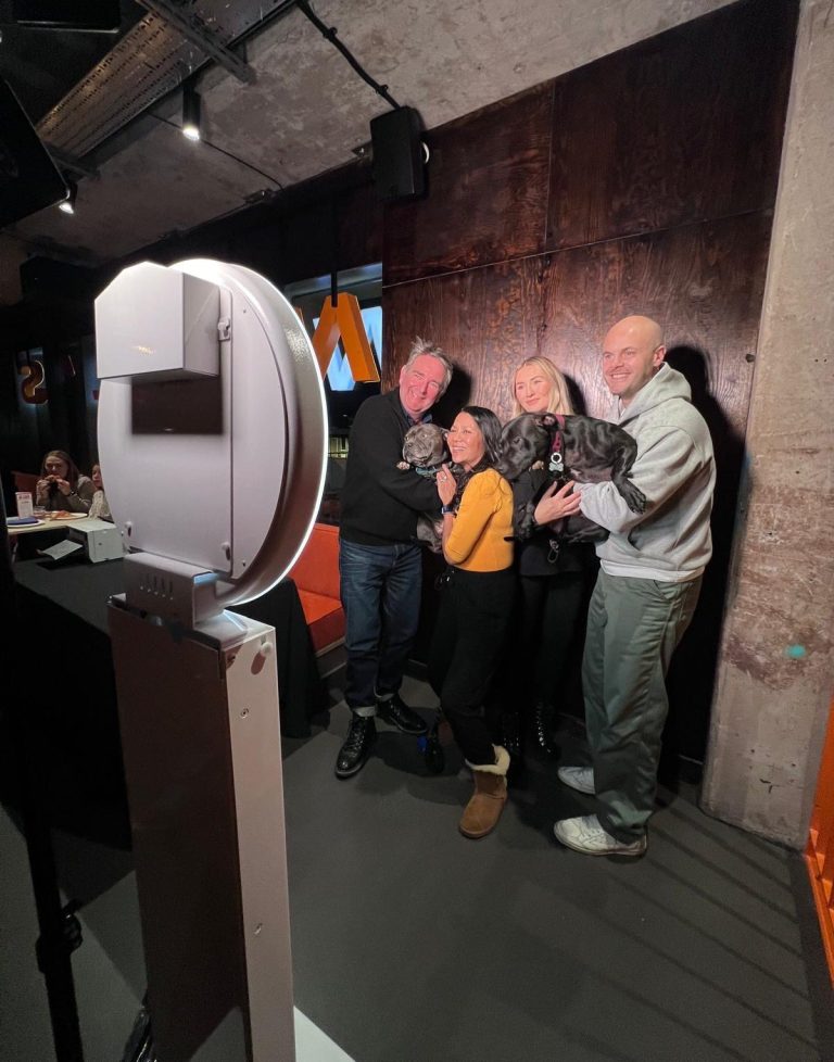 Smile-and-pose-Photo-Booth-Hire-Manchester-corporate-event-party.Photo-Booth-Hire-Manchester-selfie-pod-white-ipad-christmas-party